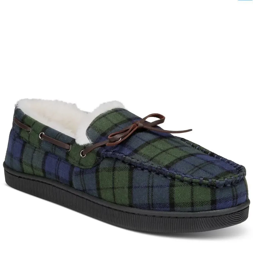 Club Room Green and Blue Plaid Loafers